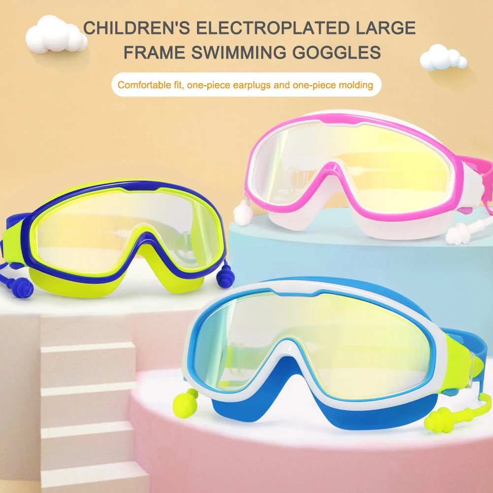 

Детские водонепроницаемые очки для плавания Очки для плавания с защитой от запотевания, аксессуары для плавания HD, очки для дайвинга, очки д...