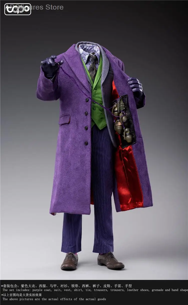 

1/6 TOPO TP002 Soldier clothing accessories Heath Ledger clown purple coat set