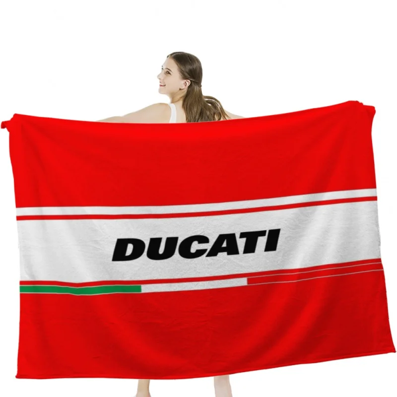 

DUCATI Italy Throw Blanket Soft Velvet Blanket Travel Bedding Blanket
