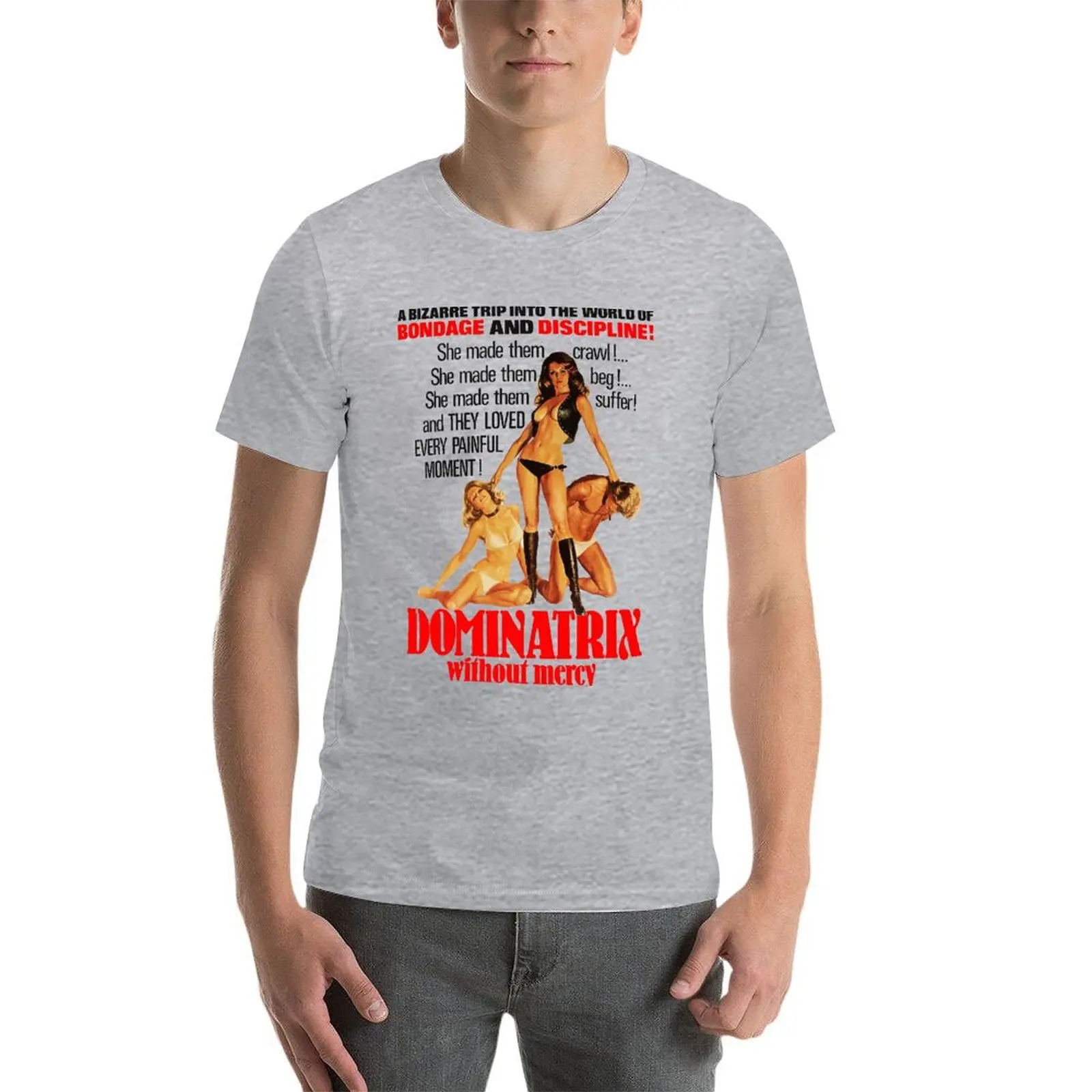 Dominatrix Without Mercy Movie Poster Oversize T Shirts Fashion Men'S Clothing 100% Cotton Streetwear Plus Size Top Tee