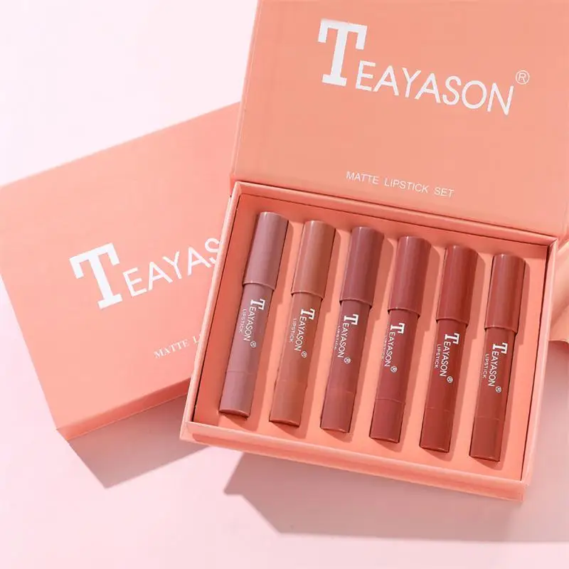 

Набор водостойких жидких помад, 6 шт., матовый блеск для губ, стойкий тинт для губ, насыщенный цвет, Натуральный Матовый тинт для губ, косметический набор