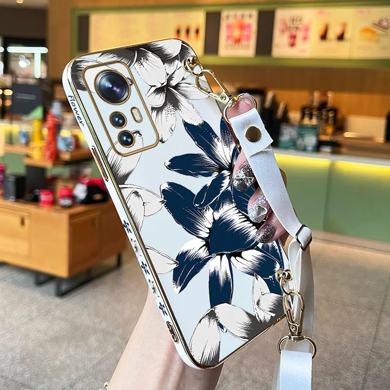 Чехол для телефона с ремешком Dark Orchid Xiaomi Mi 12 12S 12T 12X 12Lite 12TPro 14Pro 14 13 13Pro 13Ultra 11T 11 11X 10S