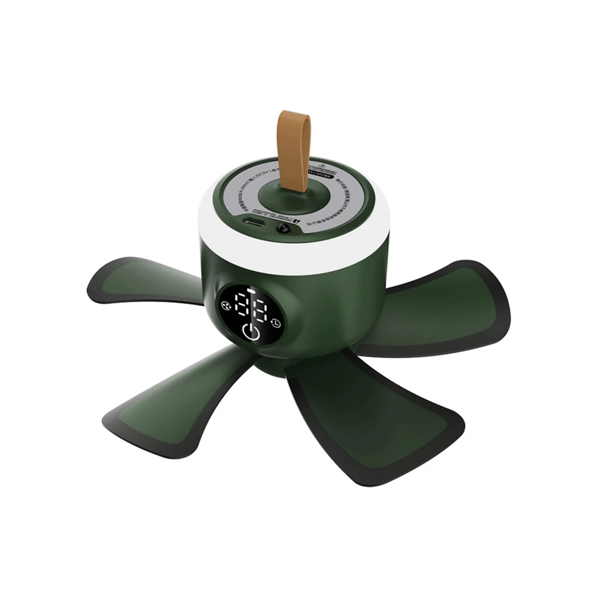 

8000MAh Ceiling Fan Timing Camping Fan 4 Gears for Home Outdoor