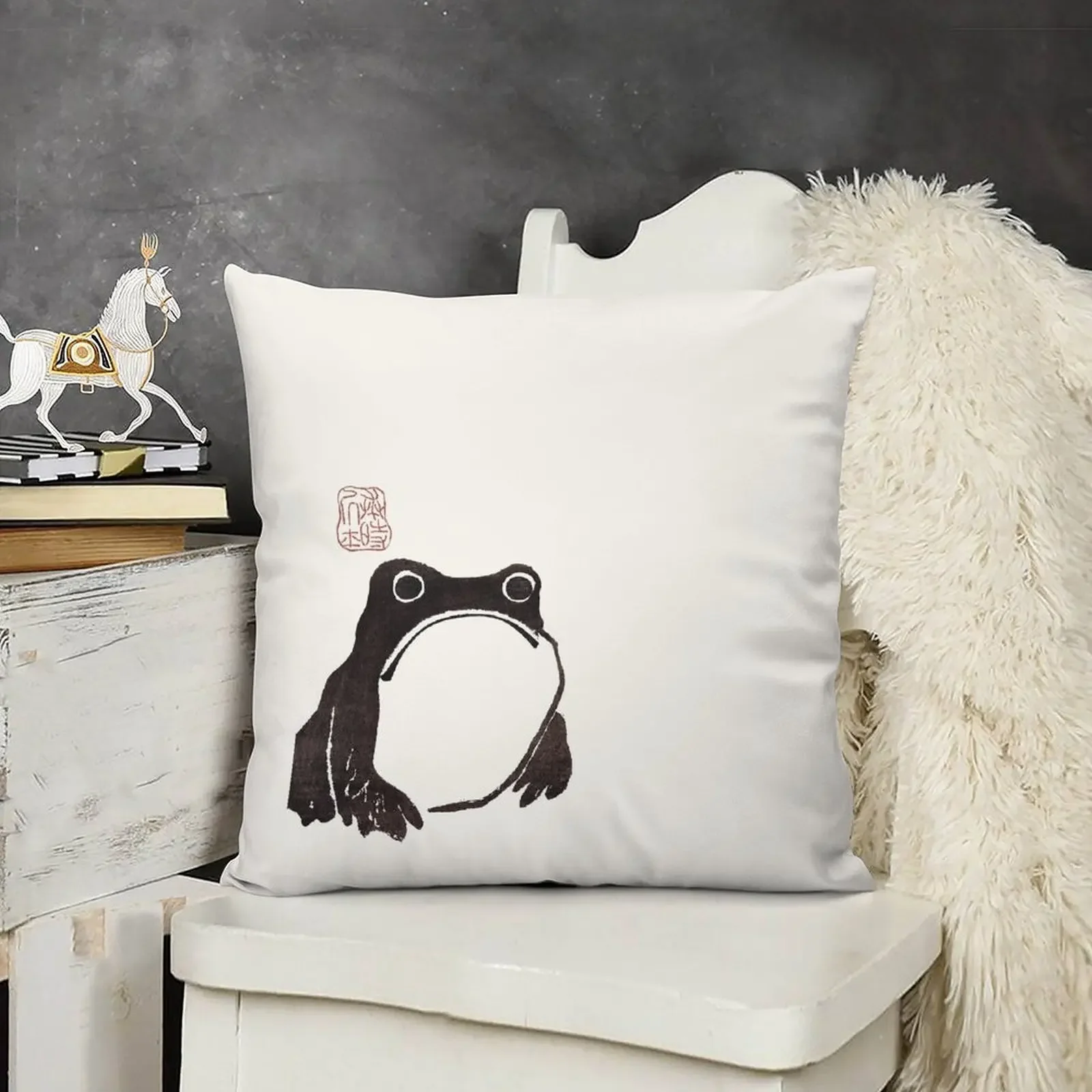 Grumpy Frog Dark - Matsumoto Hoji декоративная подушка чехол для диванной подушки