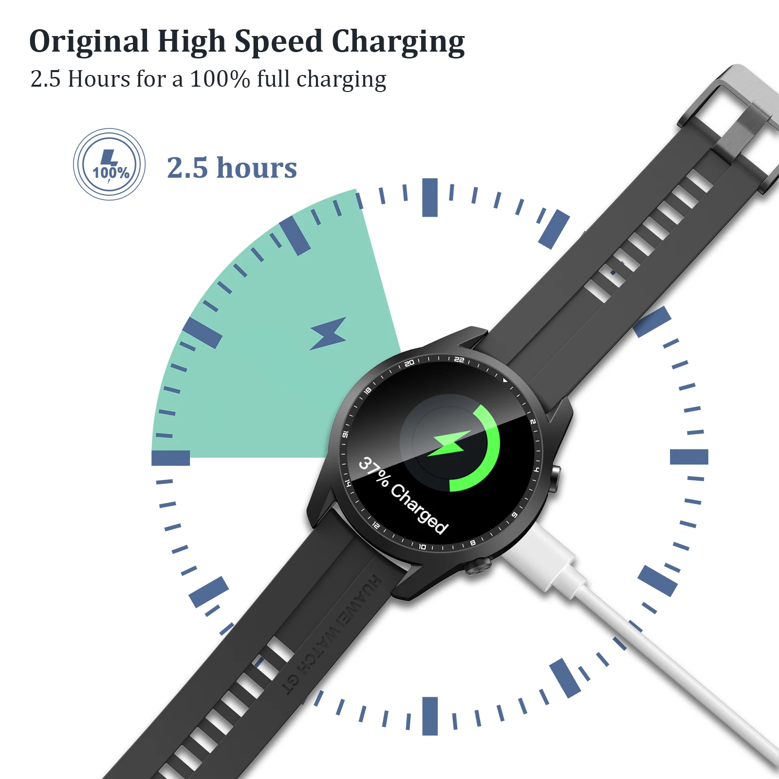 Фото Быстрое зарядное устройство USB для Huawei Watch GT4 GT3/3Pro/3SE GT2 Pro/Pro ECG GT Runner/док-станция для зарядки через Интернет для Huawei Watch 4 3 pro №4