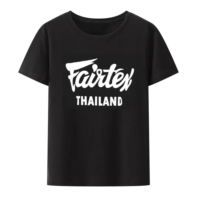 Футболка Fairtex из Таиланда черная Повседневная хипстерская блузка с круглым