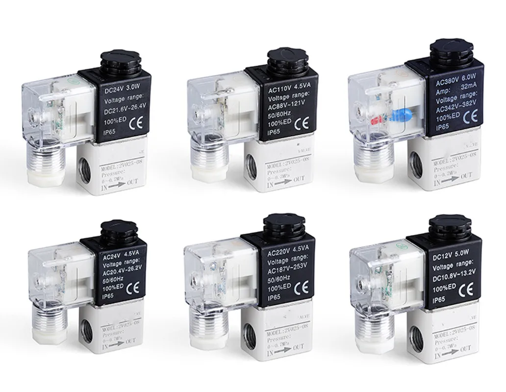 2V025-06 2V025-08 1/8 &quot1/4&quot BSP Электрический шестигранный пневматический управляющий