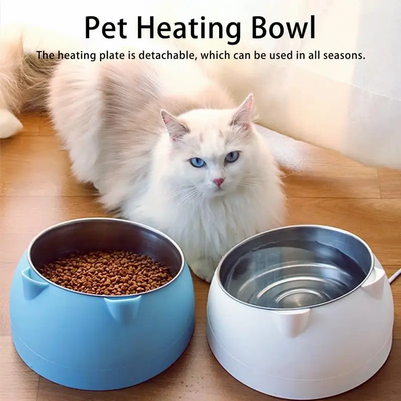 

Heat Pet Bowl Temperature-controllable Dog Water Dispenser 304 Stainless Steel Pet Feeder Dish For Puppy Cat Ect