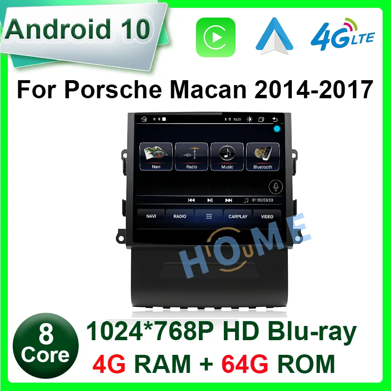 Android 10,0 8Core 4 + 64GB Auto Radio GPS multimedia-player für Porsche Macan 2014-2017 mit IPS HD Bildschirm DSP 4G carplay 4GLTE