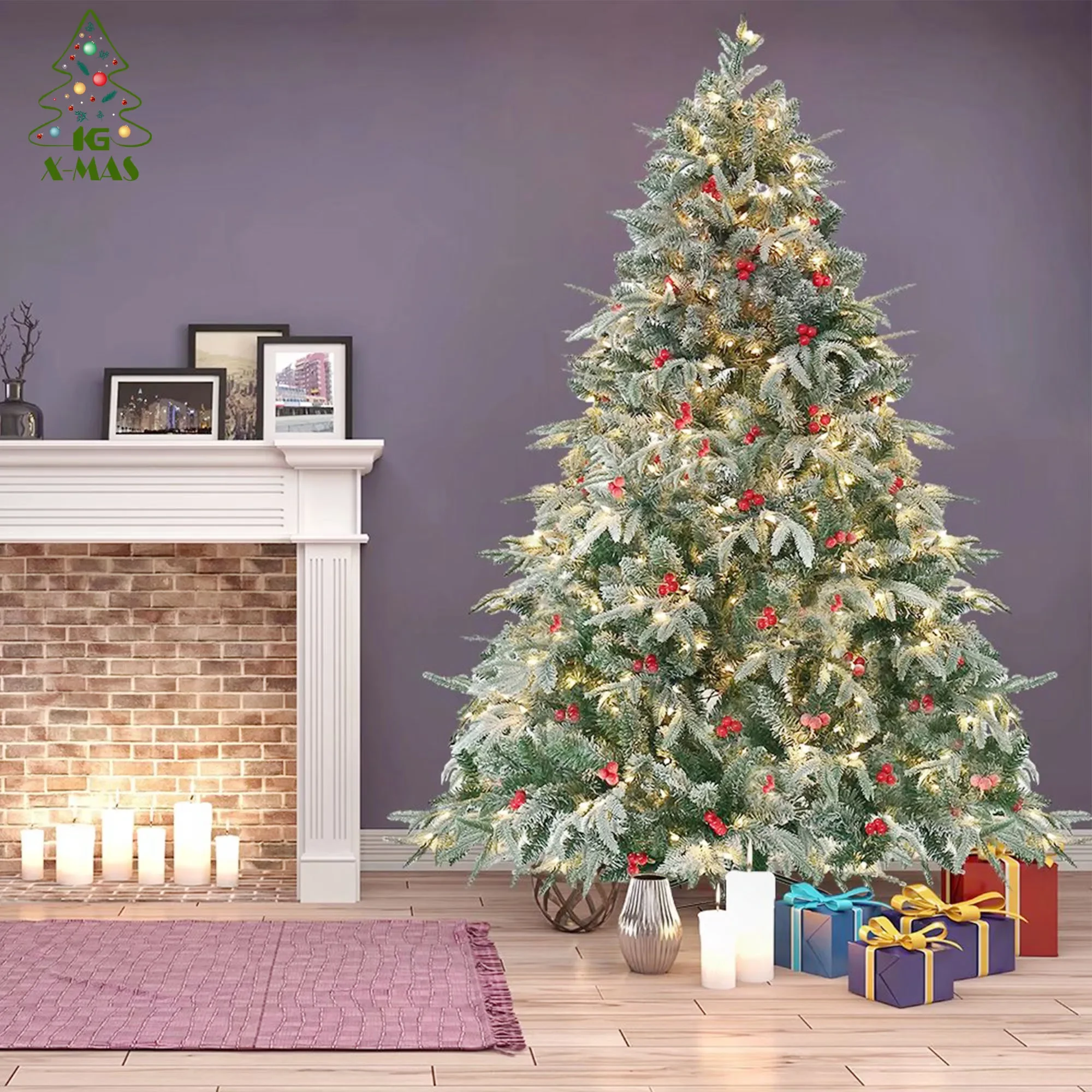 KG Xmas оптовая продажа Arbol De Navidad Noel 6 футов 7 реалистичная матовая рождественская