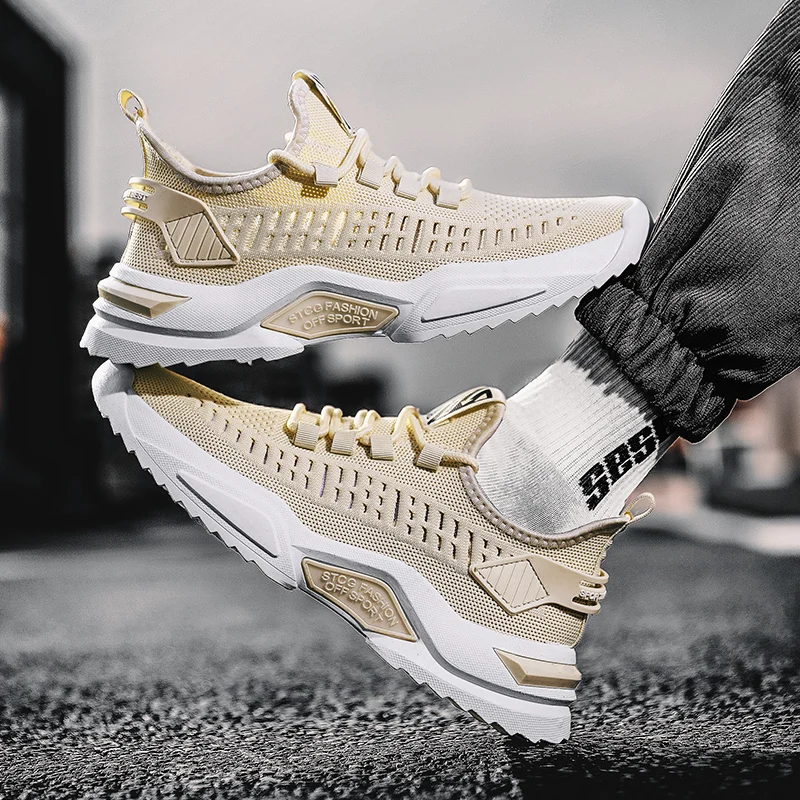 Men Running Shoes Non-slip Shock Absorption Lightweight Sneakers Tennis Shoes Male Comfortable Casual Shoes