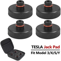 4pcs tesla model3xsy chassis jack modified shock absorbing rubber pad car modification tool car accessories