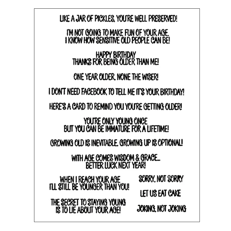 

English Phrase Transparent Clear Silicone Stamps for DIY Scrapbooking Material Embossing Decoration Rubber Stamp 11*16cm