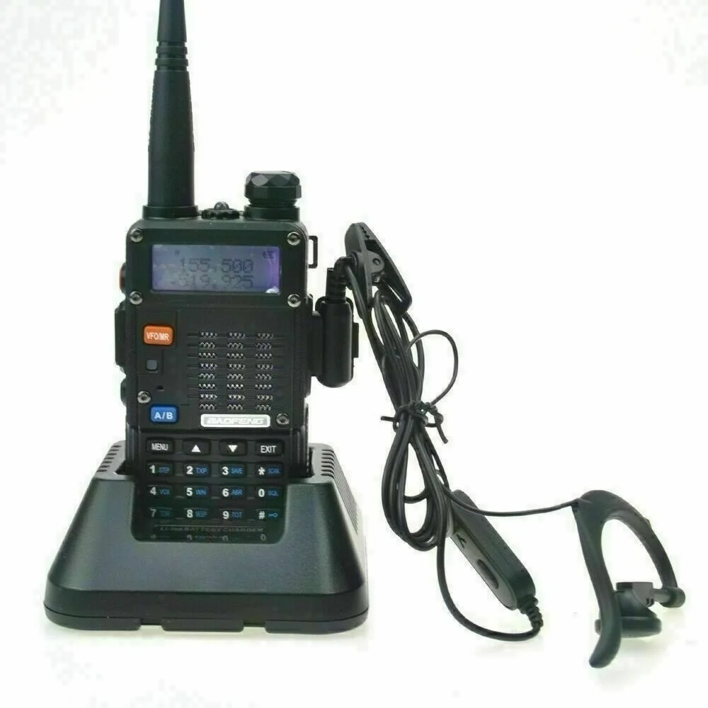 BaoFeng BF-F8HP (UV-5RT) 5-Watt Dual Band Two-Way Radio (136-174MHz VHF & 400-520MHz UHF) Includes Full Kit with Battery