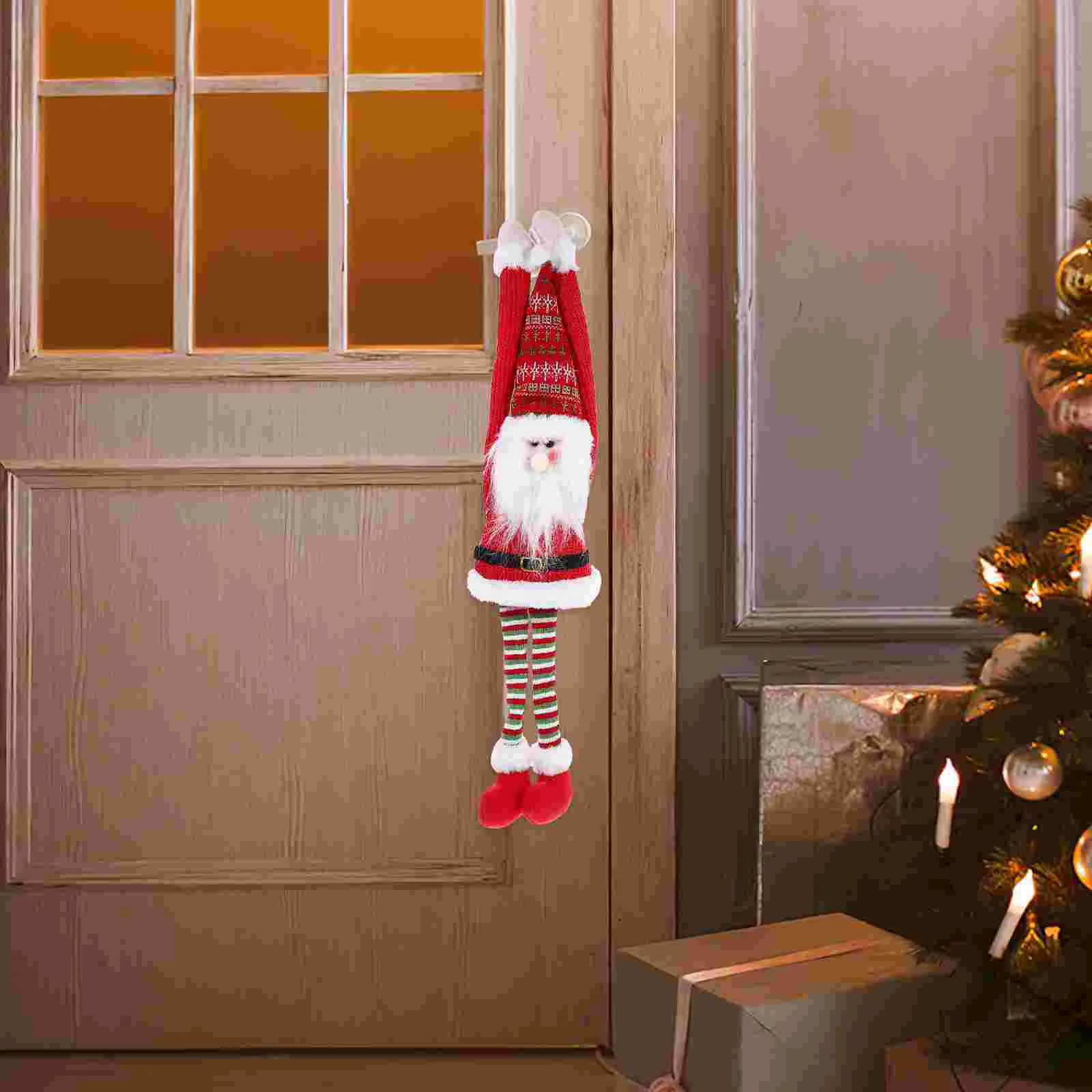 

Knocker Elder Christmas-tree Door Stuffed Knitted Fabric Xmas Hanging Ornaments