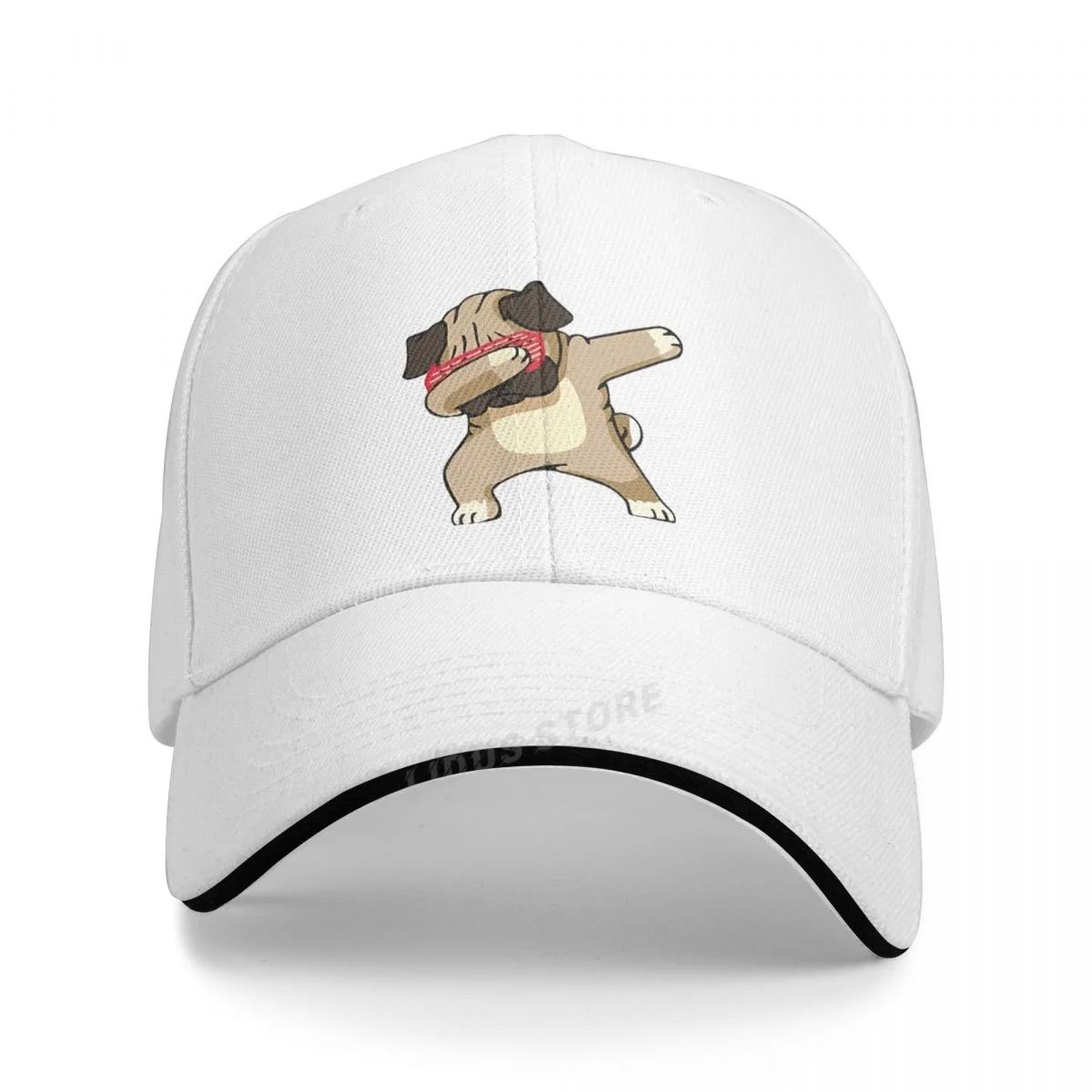 

New Men Dad Hat Funny Dabbing Dog Print French Bulldog Baseball Cap Fashion Unisex Hip Hop Cap Adjustable Snapback Hat Bone