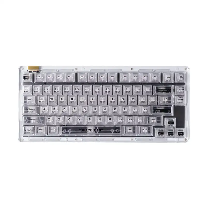 

IDOBAO ICE Series Mechanical Keyboard 80 Keys 75% Barebone Gateron KS8 White Keycaps Gasket Mounted Assembled MX for Gaming