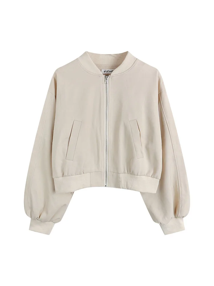 

High Class Fried Street Long Sleeved Jacket Women's Spring And Autumn Ins Fashion Harajuku Port Style Small Crowd Short Bomber