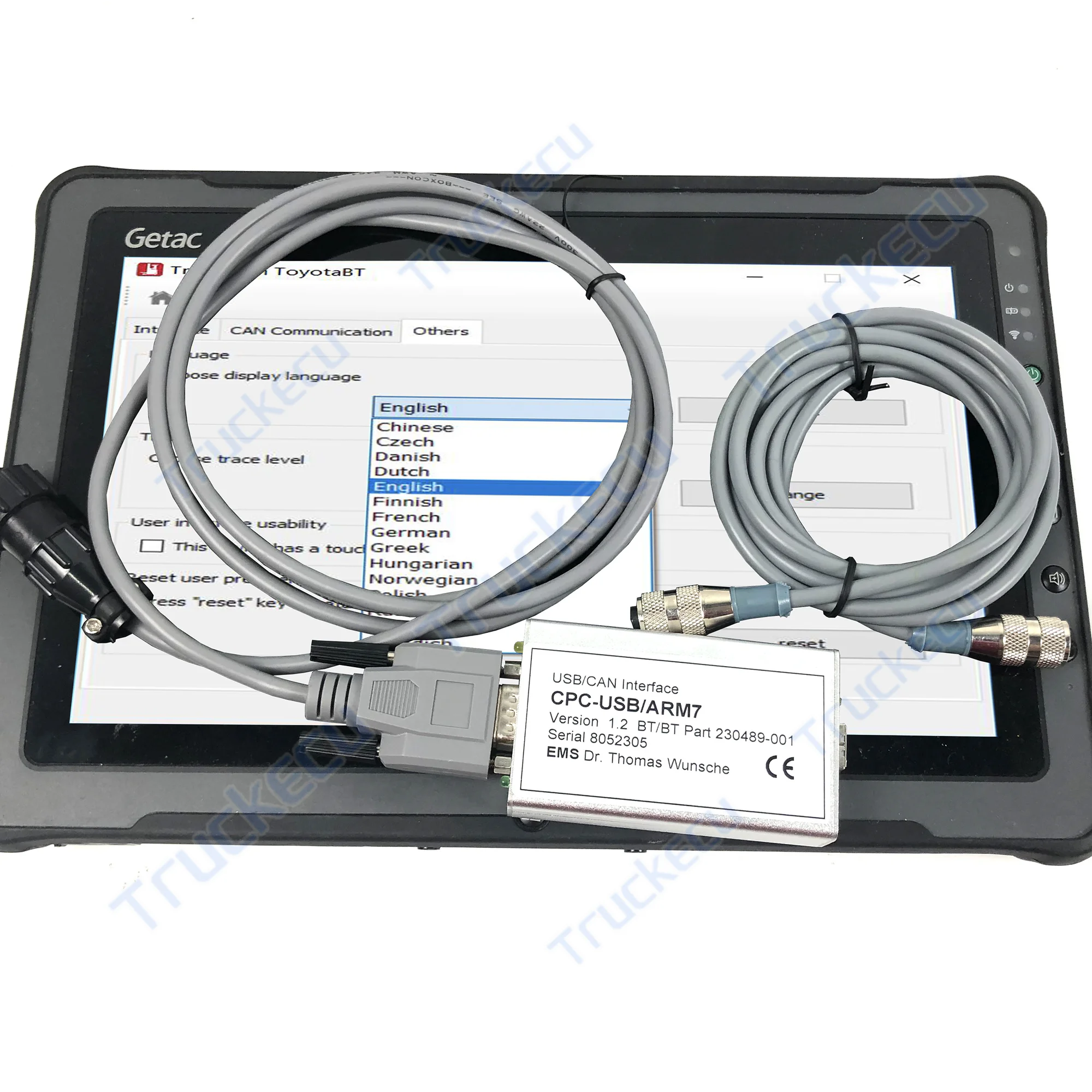 Планшет F110 для Toyota BT Canbox TruckCom CPC USB ARM7 Автопогрузчик canbox диагностический