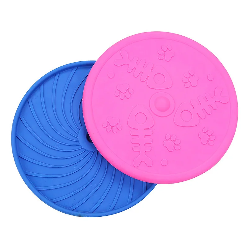 

Pet Flying Discs Bite Resistant Dog Soft Flying Discs Dog Training Pet Flying Discs Silicone Tooth Free Interactive Throwing Toy