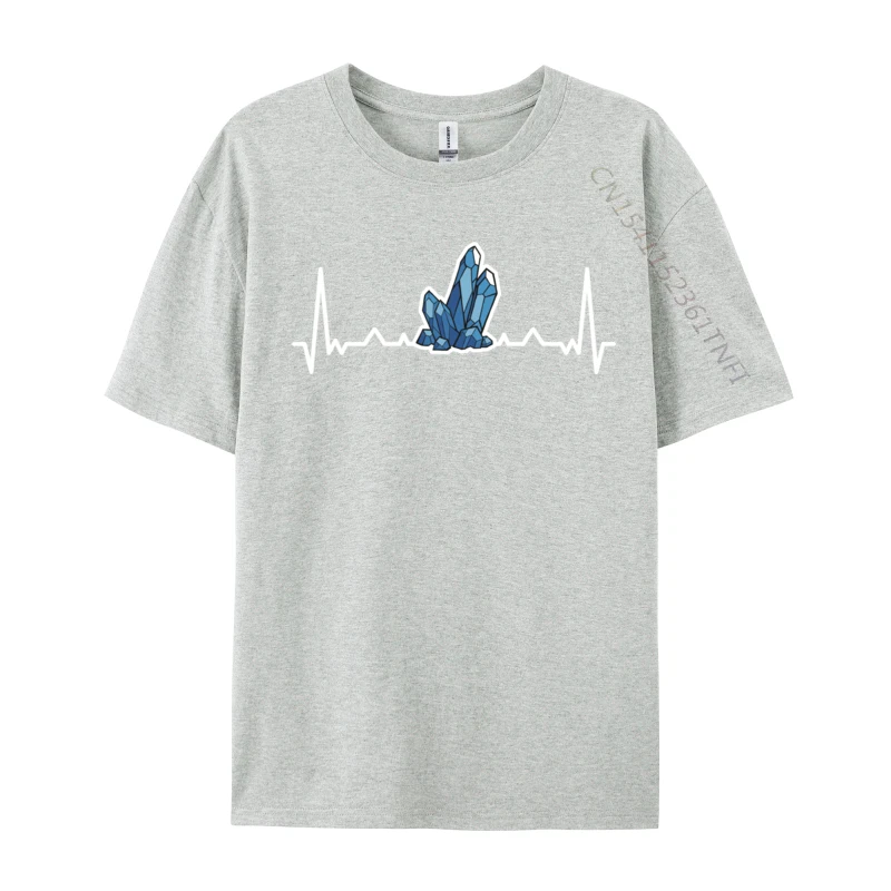 Rock Collector Heartbeat Crystal Rockhound Minerals Geology Mens Top T-Shirts Casual T Shirt 2024 New Birthday Wholesale
