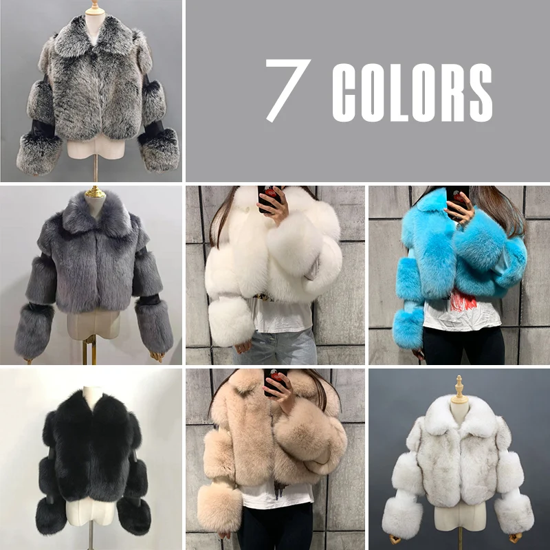 New Fashion Luxury Fluffy Faux Fur Women's Autumn Winter Thickened Warm Fur Coat Bubble Sleeve Temperament Short Plush Jacket