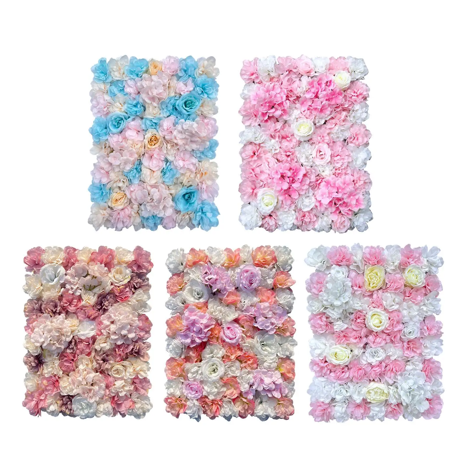 

Silk Roses Artificial Flower Wall DIY Wedding Decoration Floral Panel for Home Decor Birthday Wedding Party Background Backdrop