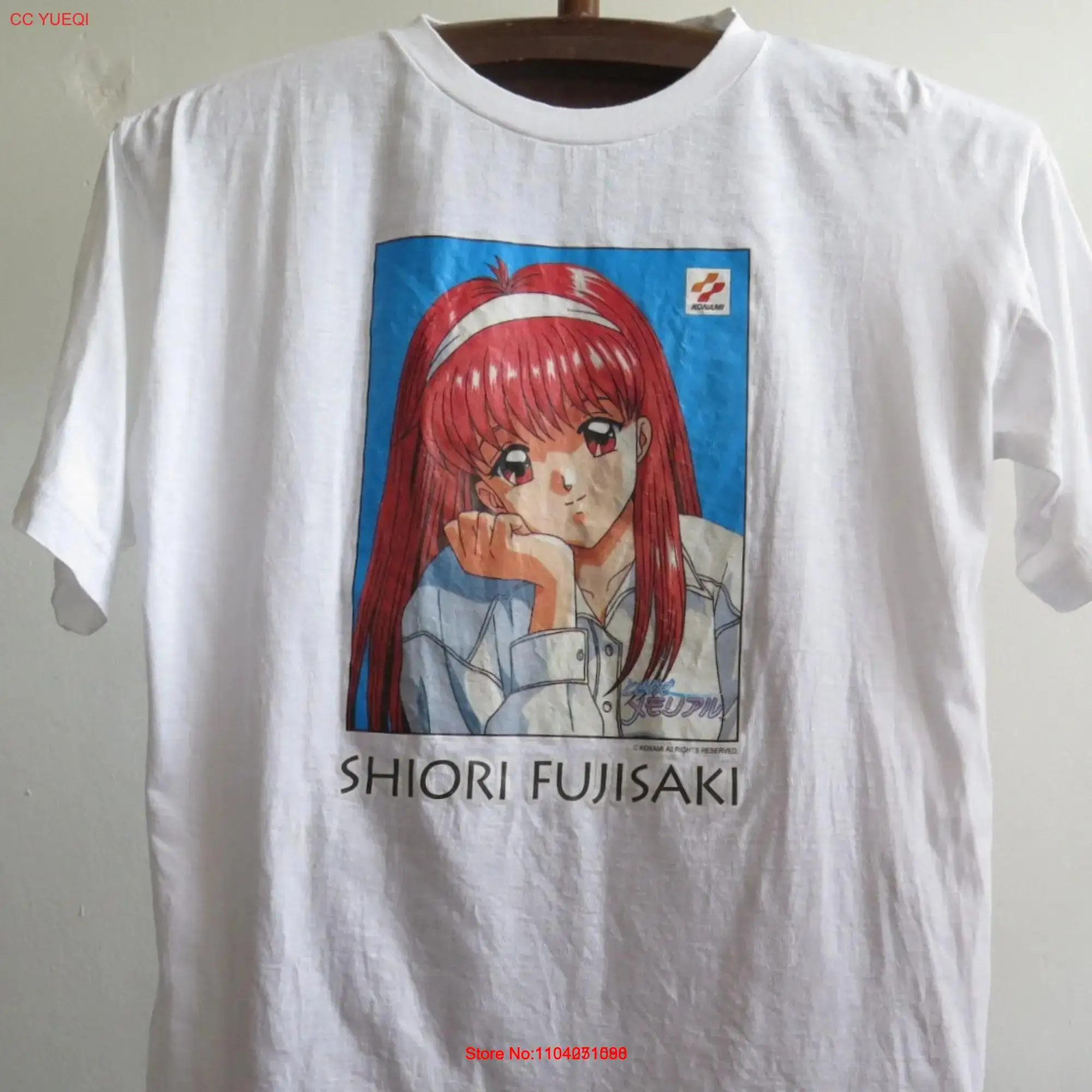 Винтажная футболка с памятью Tokimeki видеоигра 90-х годов Shiori Fujisaki РЕДКАЯ акция Konami VDO