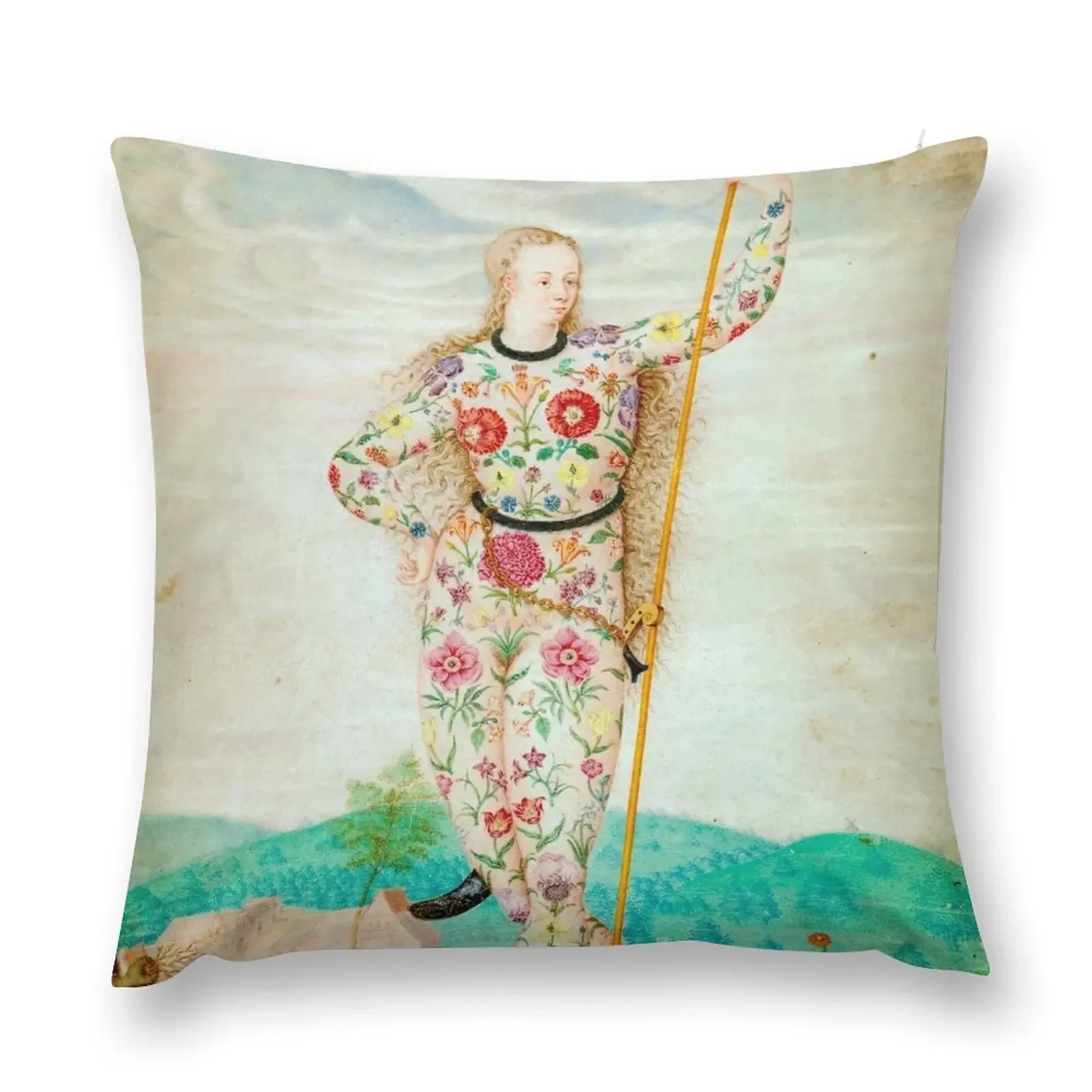 A YOUNG DAUGHTER OF THE PICTS - JACQUES LE MOYNE DE MORGUES Декоративная подушка Диванная