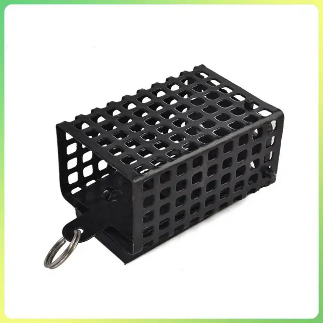 Fishing Bait Cage Lead Iron Feeder Container Lure Basket Holder Wire 30g-100g Black Sinker New Outdoor Fishing Accessorie 1