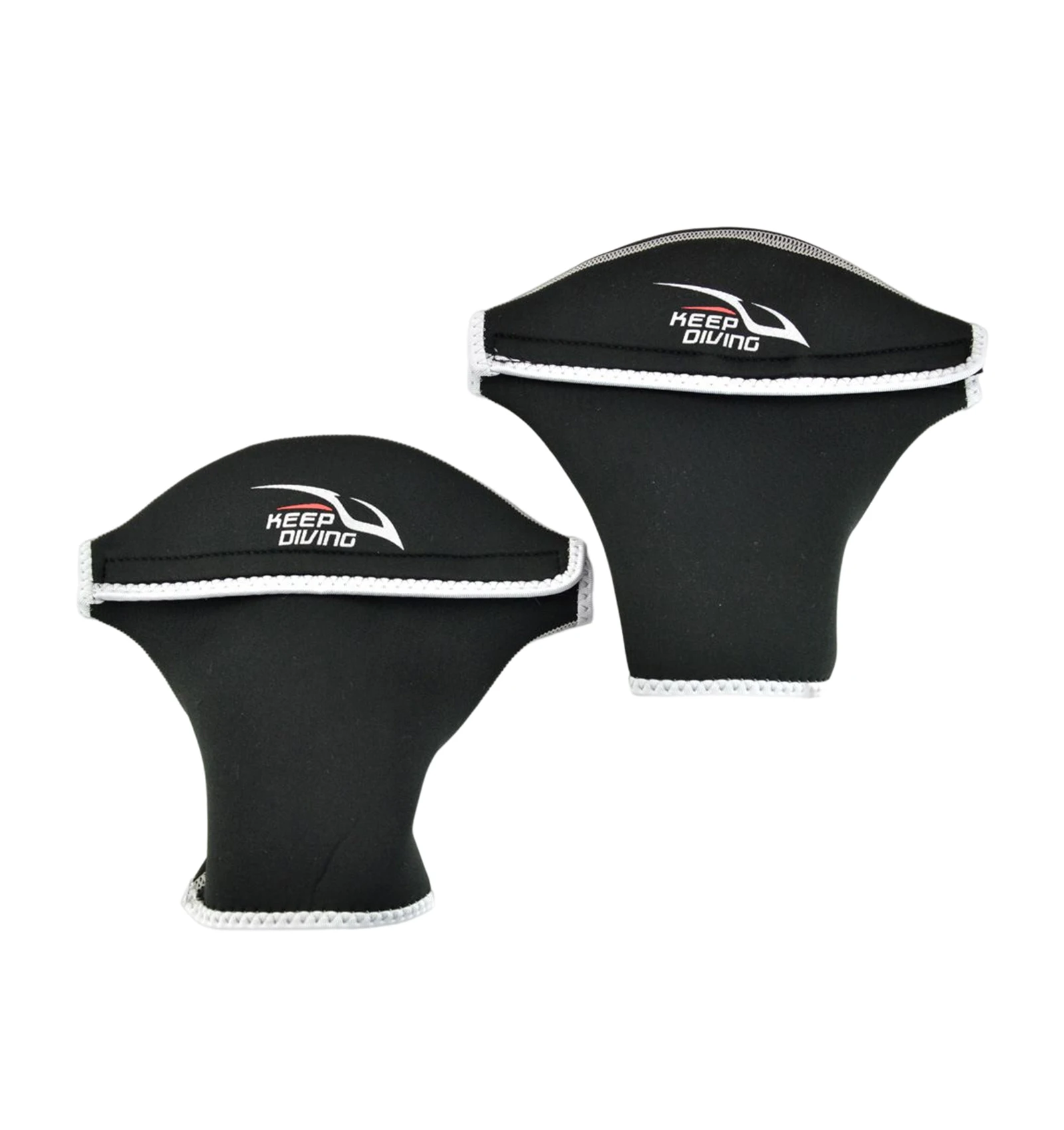 

2 Pack Paddle Grip Gloves Water-Resistant Paddling Mitts Keep Warm Fingerless Glove Swimming Training Boating Gold Side