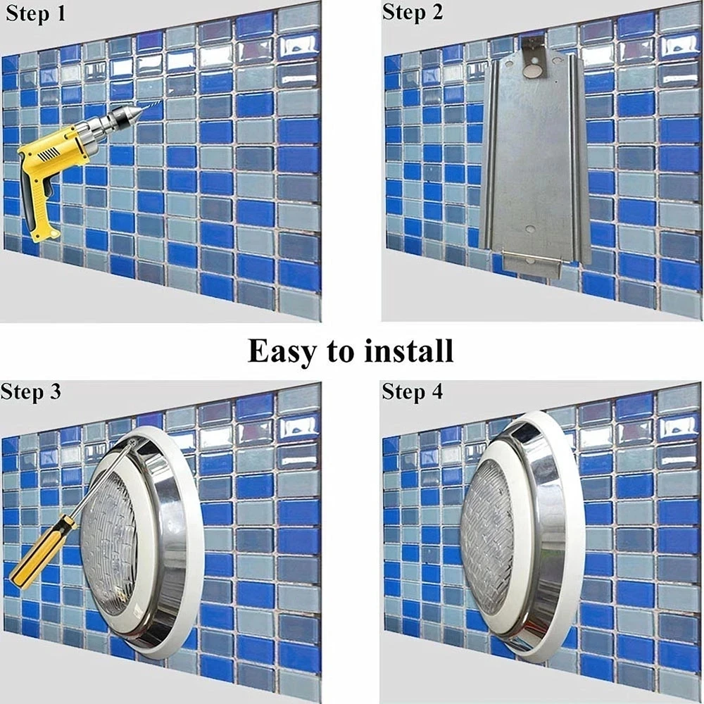 RGB-подсветка для бассейна 45 Вт водостойкая IP68 85-265 в 12 В постоянного тока