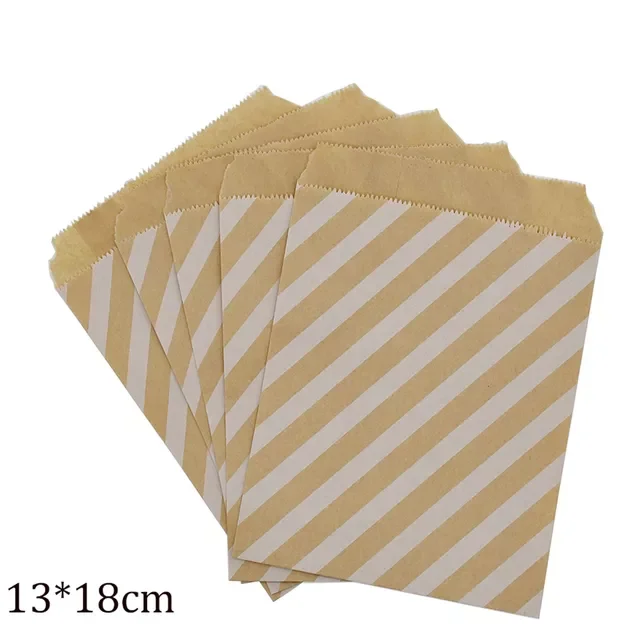

Solid Color Bags Kraft Paper Bag Candy Biscuit Gift Wrapping Baked Goods Bag Favour Bags For Gifts 13*18cm