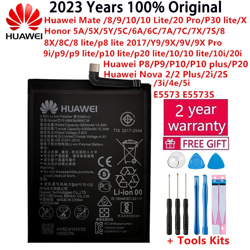 

Аккумулятор Huawei для Honor Mate Nova 2 3 5C 5A 6A 7 7C 7A 7X 8 8A 8C 8X P8 9 Y9 P9 10 P10 P20 20 Lite Pro Plus, аккумуляторы, оригинал