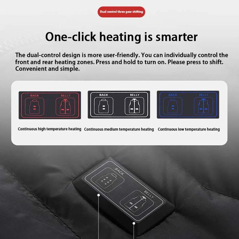 9-зонная куртка с одним контролем и подогревом зимняя мужская уличная теплая