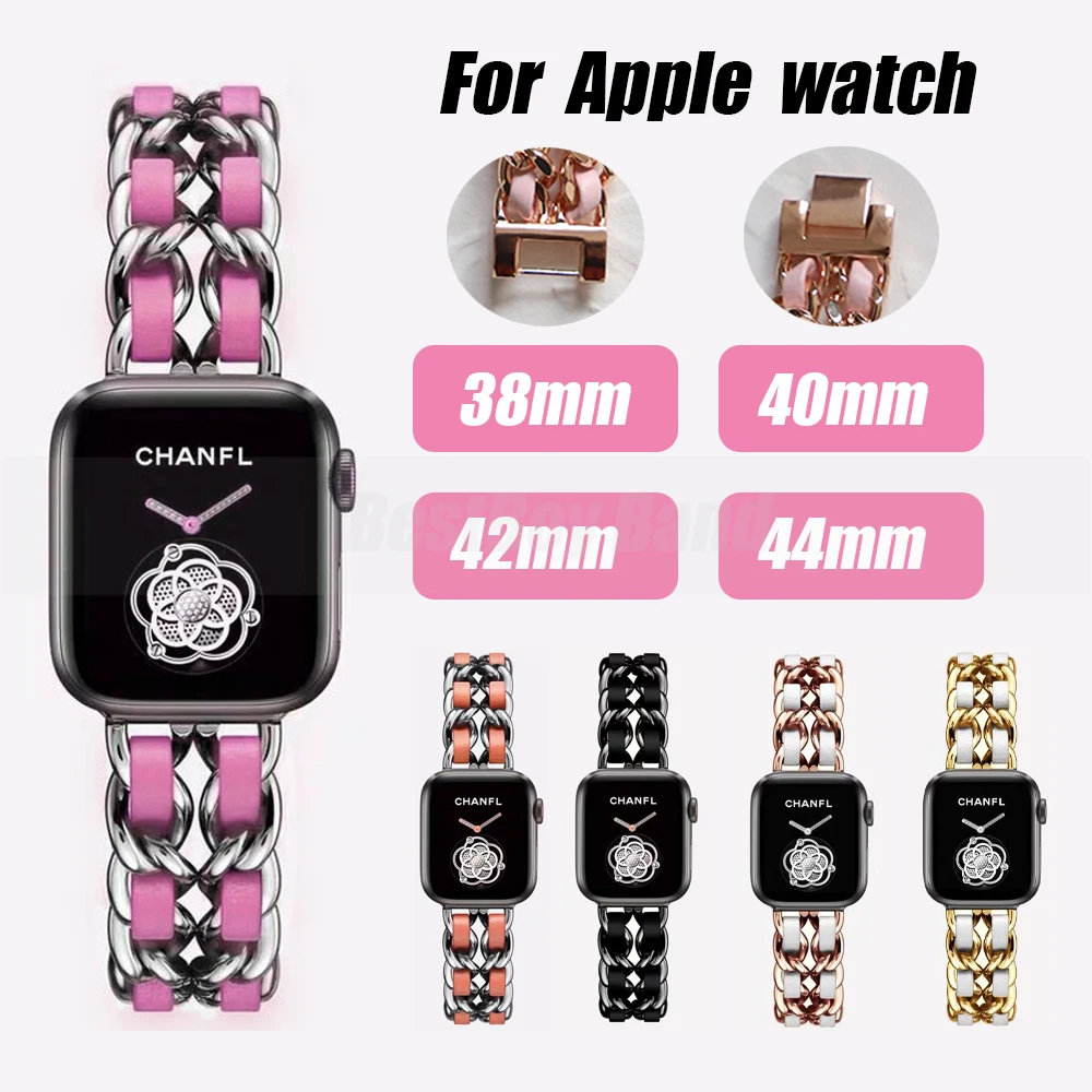 

Stainless Steel Strap For Apple Watch 6 5 se 4 Band Business luxury 38mm 42mm Bracelet for iWatch series 5 3 2 1 40mm 44mm Bands