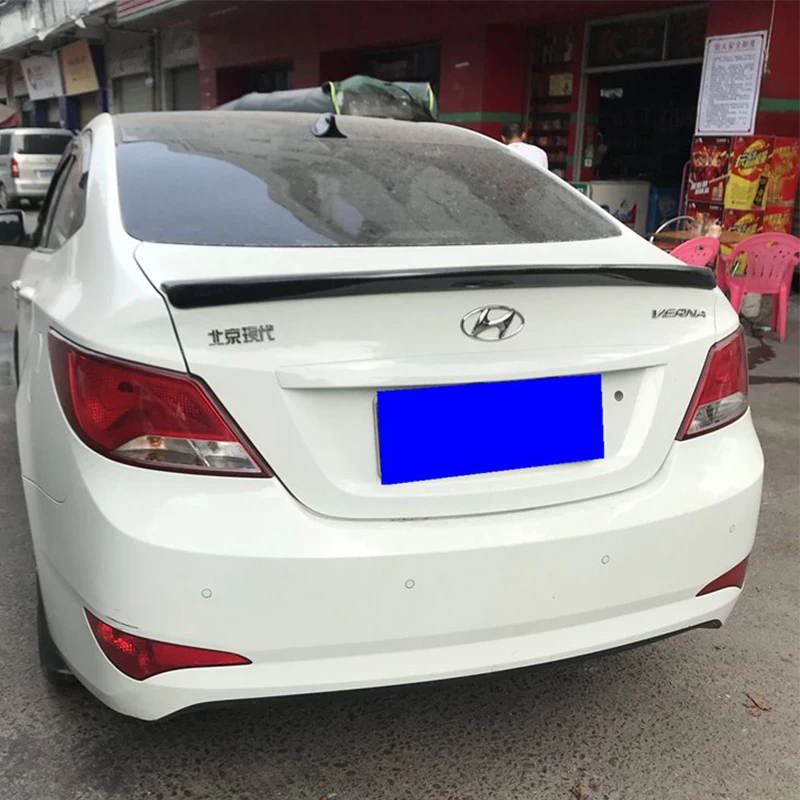 Подходит для Hyundai Verna Accent 2010-2016 года спойлер из АБС-пластика углеродного волокна