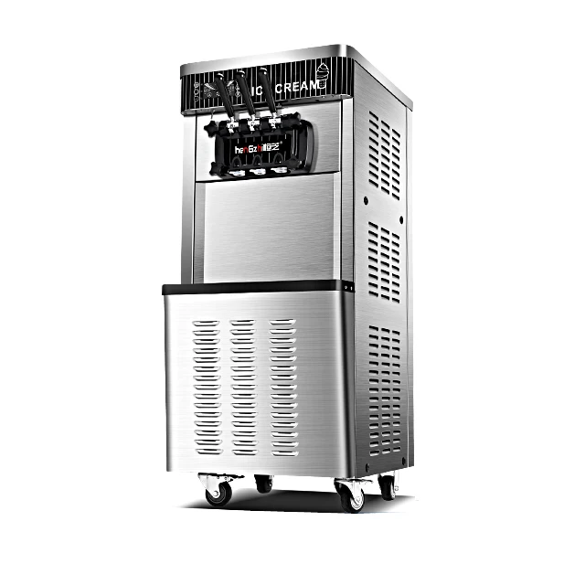 

3 Flavors Commercial Soft Ice Cream Machine Stainless Steel Frozen Yogurt Machine