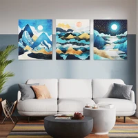 3pcs small tapestry wall hanging landscape nature forest tree sunrise sunset mountain tapestries for bedroom living room decor