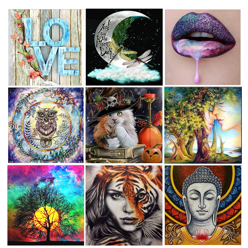 

SIYU 5D Diamond Painting Animal Diamond Embroidery Full Round Diamond Mosaic Figure DIY Cross Stitch Home Decor