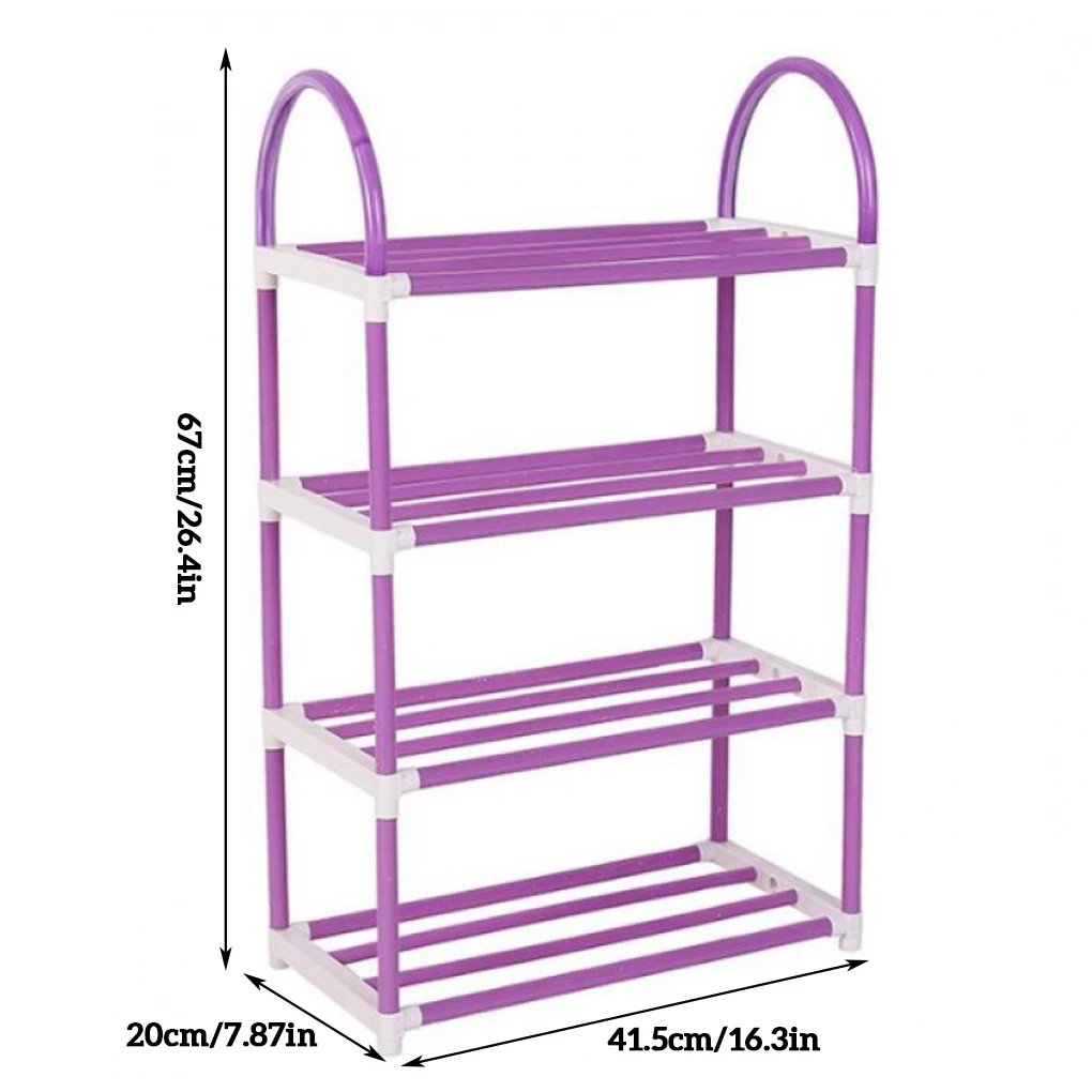 

Shoes Rack Organizer Multi-layer Plastic Shoe Stand Doorway Dormitory Storage Shelf Random Color