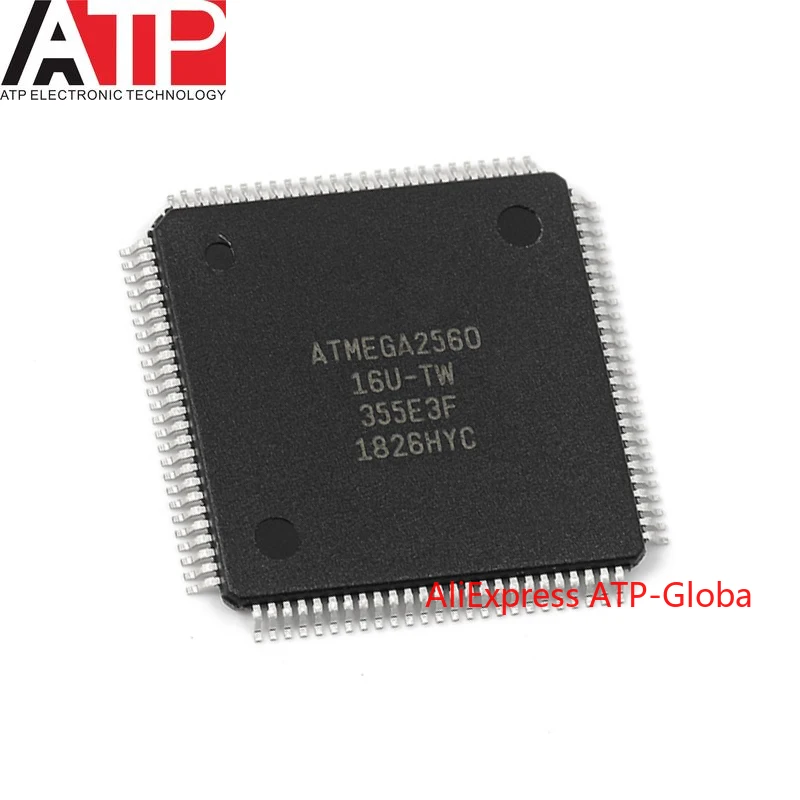 

ATP store 1-100PCS ATMEGA2560-16AU ATMEGA2560 TQFP-100 256K Flash 8-bit Microcontroller Chip IC Brand New Original