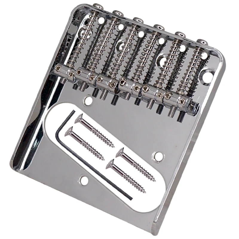 

Quality 6 Saddle Bridge String Behind The Bottom For Telecaster Electric Guitar Replacement Guitar Accessories Parts