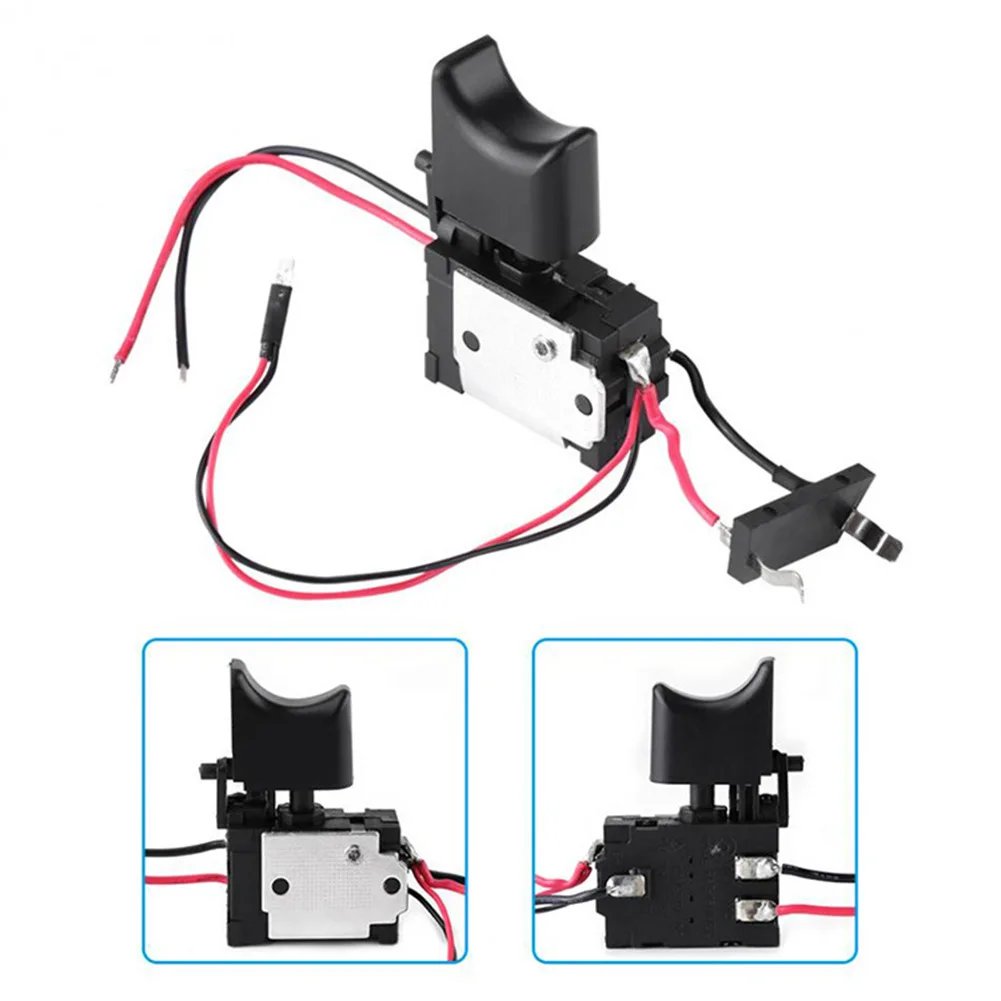 

Electric Cordless Drill Speed Control Push Button Trigger Switch 16A DC 7.2V-24V For Hand Drills Or Other Power Tools