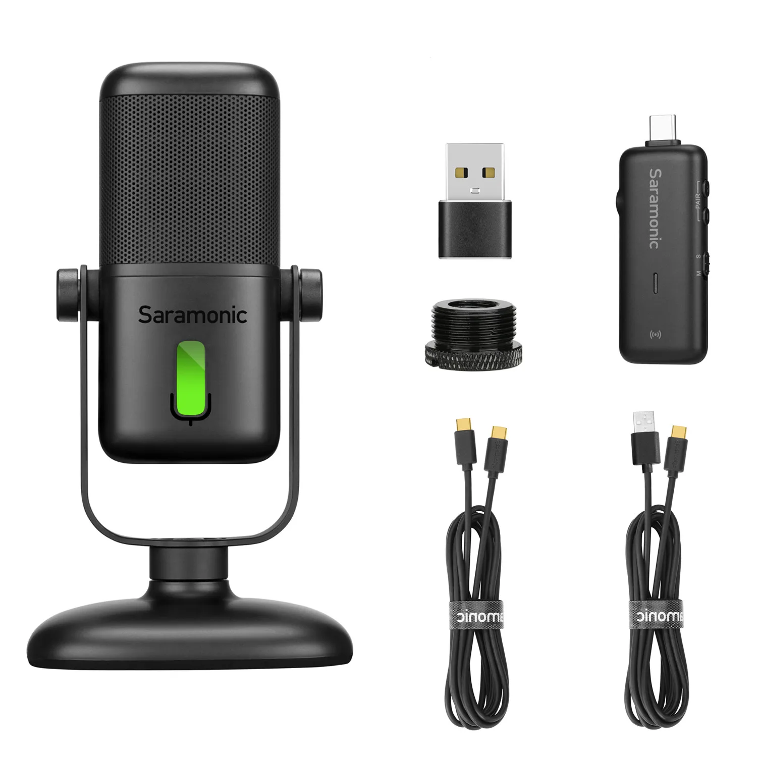 Saramonic Wireless USB Recording Microphone Mono/Stereo SR-MV2000W Professional Mic for PC Podcasts Conferences Online Education |