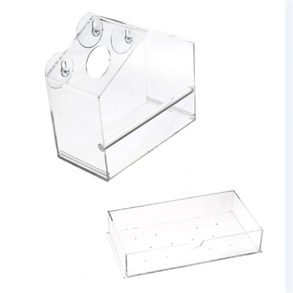 Наружное дерево подвесные зеленые прозрачные акриловые попугаи в форме домика