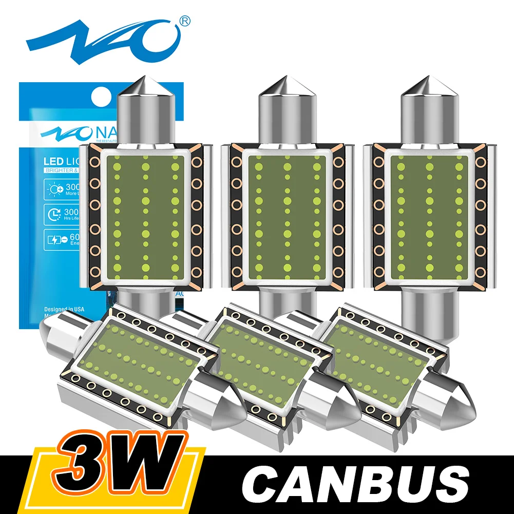 

Лампа-фестон NAO C5W C10W, 31 мм, 39 мм, 41 мм, 3 Вт, 12 В