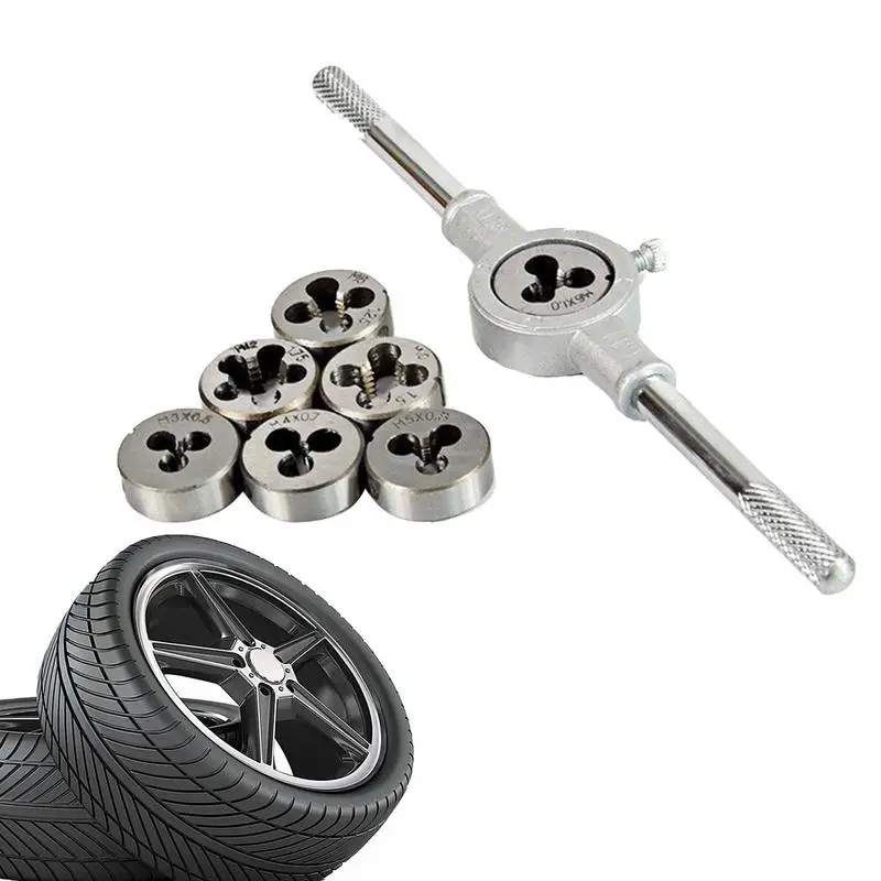 

Metric Tap And Die Set 8 Pieces Threads Tapping Threading Tool Kit With Wrench Handle Tap Die Set Metric SAE Standard For