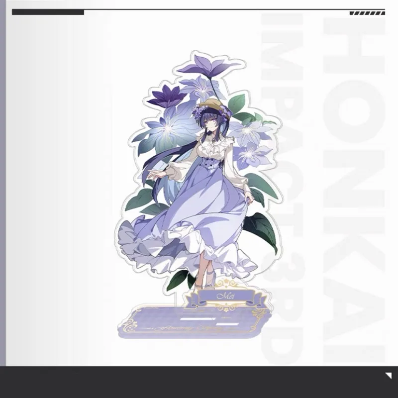 Hot Anime Game Honkai Impact 3rd Cosplay Figure Stand Elysia Bronya Acrylic Statue Desktop Holder Standing Sign Accessories