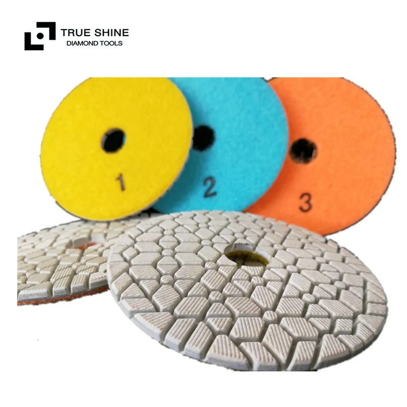 

Granite marble polishing tools 3 step dry diamond polishing pad